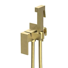 Гигиенический душ со смесителем Splenka S98.52.03 скрытый монтаж золотой сатин