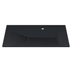 Мебельная раковина Uperwood Lotus Quartz 100 черная матовая, уголь (приобретается в комплекте с тумбой)