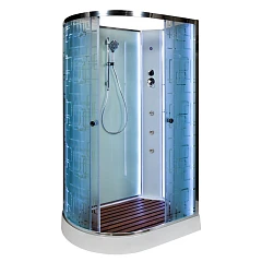 Душевая кабина AvaCan EM1512 120х80х210 R N с LED-подсветкой и гидромассажем без крыши