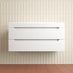 Тумба под раковину Style Line Остин 100 подвесная белая матовая