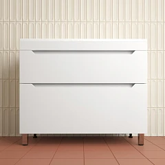 Тумба с раковиной Style Line Остин 100 напольная белая матовая