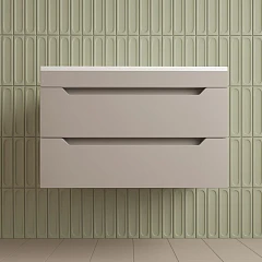 Тумба с раковиной Style Line Остин 80 подвесная крем