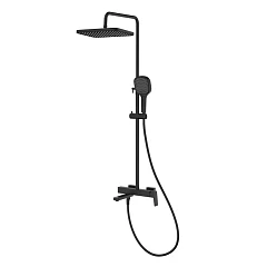 Душевая стойка Raglo R30.24.06 с изливом черная матовая