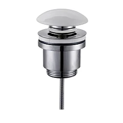 Донный клапан Raglo R600.01.38 1 1/4 без перелива с керамической крышкой белый глянец