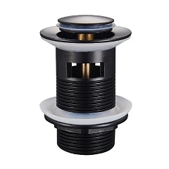 Донный клапан Raglo R600.05.06 1 1/4 с переливом черный матовый