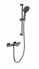 Смеситель для ванны с душевым гарнитуром и термостатом WONZON & WOGHAND, Темный графит (WW-C2021-A-BGG)