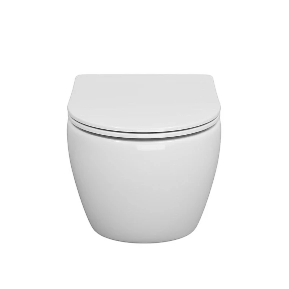 Подвесной унитаз Grossman GR-4457SQ 52*36 безободковый смыв торнадо с крышкой-сиденьем микролифт Slim