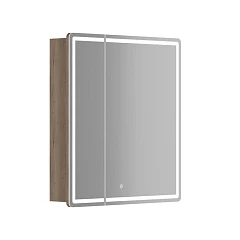 Зеркало-шкаф Sancos Mirror 69*74 с Led подсветкой дуб галифакс натуральный