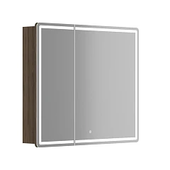 Зеркало-шкаф Sancos Mirror 89*74 с Led подсветкой дуб чарльстон