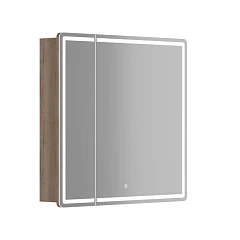 Зеркало-шкаф Sancos Mirror 79*74 с Led подсветкой дуб галифакс натуральный