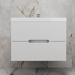 Тумба под раковину Style Line Матис 80 белая матовая