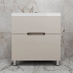 Тумба с раковиной Style Line Матис 80 напольная крем