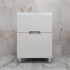 Тумба с раковиной Style Line Матис 60 напольная белая матовая