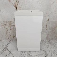 Тумба с раковиной Style Line Моно 50 L/R белый глянец (раковина Asti 50*45 жасмин)