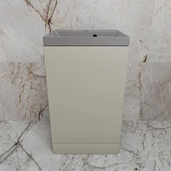 Тумба с раковиной Style Line Моно 50 L/R санд серая галька (раковина Asti 50*45 серый шелк)