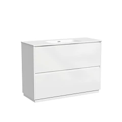 Тумба с раковиной Sancos Libra 120 напольная белый глянец