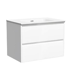 Тумба с раковиной Sancos Libra 70 белая глянцевая