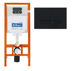 Система инсталляции BelBagno BB002-80 с черной кнопкой смыва MR