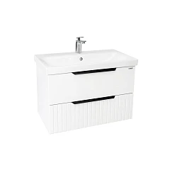 Тумба с раковиной Viant Сицилия VSIC80MDBEL-T2YP 80 подвесная белая матовая (раковина Moduo 80)