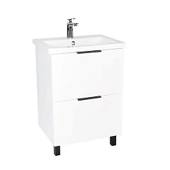 Тумба с раковиной Viant Берлин VBER60MDBEL-T2Y 60 напольная белая (раковина Moduo 60)