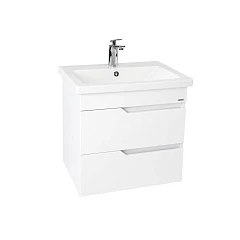 Тумба с раковиной Viant Куба VKUB60CO-T2YP 60 белый глянец (раковина Como 60)