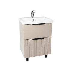 Тумба с раковиной Viant Сицилия VSIC60MDCAP-T2Y 60 напольная капучино (раковина Moduo 60)