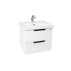 Тумба с раковиной Viant Сицилия VSIC60MDBEL-T2YP 60 подвесная белая матовая (раковина Moduo 60)