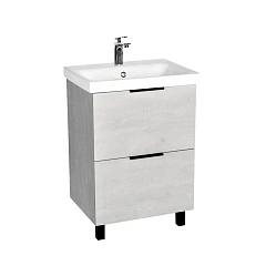 Тумба с раковиной Viant Берлин VBER60MDC-T2Y 60 напольная цемент (раковина Moduo 60)