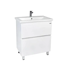 Тумба с раковиной Viant Мальта VMAL80COBEL-T2Y 80 напольная белый глянец (раковина Como 80)