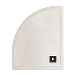 Душевой поддон BelBagno Uno 120*90*3,5 белый с сифоном и черной матовой декоративной накладкой R