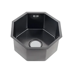 Кухонная мойка Melana ProfLine 40*40 врезная фигурная графит