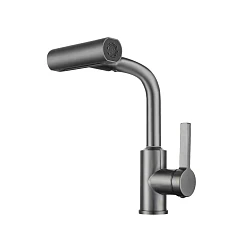 Смеситель Rush Tinos TI3732-17Grey для кухни с мультифункциональным изливом графит