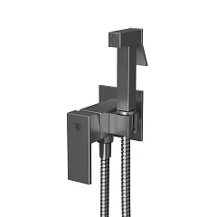Гигиенический душ со смесителем Rush Thira TR3635-99Grey скрытый монтаж графит