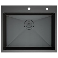 Кухонная мойка DQ 60*45 графит с дозатором и коландером