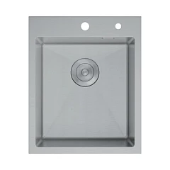 Кухонная мойка DQ 41*50 сатин с дозатором и коландером