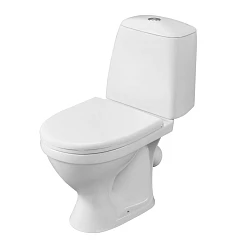 Унитаз-компакт Santeri Соната 37*68 косой выпуск с крышкой-сиденьем полипропилен