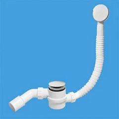 Слив-перелив для ванны McAlpine MRB11-WH белый L=33-70x3.4 выход 40/50