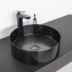 Накладная раковина Comforty нержавеющая сталь 40*40 оружейная сталь