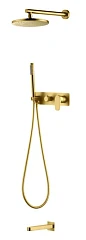 Душевой комплект Boheme Spectre 454-2-G с изливом золото