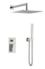 Душевой комплект Boheme Qubic 474-3-NB брашированный никель