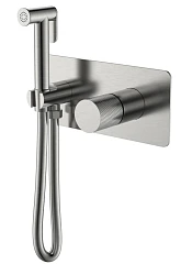 Гигиенический душ со смесителем Boheme Stick 127-NB.2 скрытый монтаж брашированный никель ручка Touch