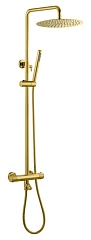 Душевая стойка Boheme Uno 468-T-MG с термостатом и изливом золото матовое
