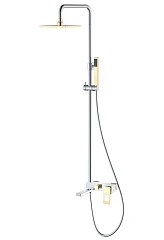 Душевая стойка Boheme Q 148-CRG с изливом хром/золото