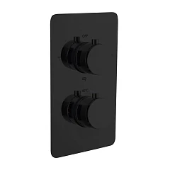 Термостат Boheme Cell 134-3-B для ванны и душа скрытый монтаж на 3 потребителя черный матовый