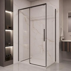 Душевой уголок Vincea Stella 150*90 профиль черный матовый без поддона