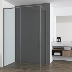 Душевой уголок Vincea Ultima 120*100*200 профиль вороненая сталь без поддона