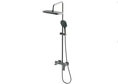 Душевая стойка Haiba HB24831-3 с изливом вороненая сталь