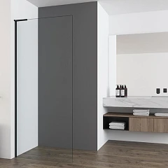 Душевая перегородка Vincea Walk-In VSW-7HA 80*200 профиль черный матовый без поддона
