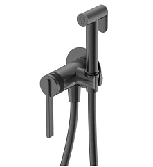 Гигиенический душ со смесителем DQ Bonn DA1704506 скрытый монтаж вороненая сталь