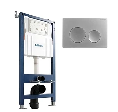 Система инсталляции BelBagno для унитазов BB-101-M с кнопкой BB-03C-IN сатин